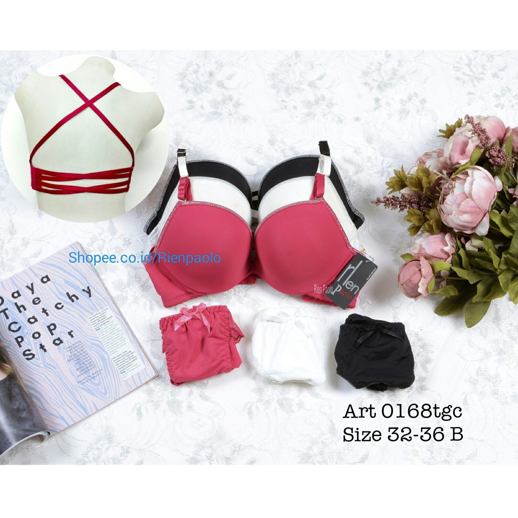 Bra Wanita G String Sexy BH Kawat Lingerie Sexy Hot Kawat Premium Motif Lucu Rien Paolo 0168