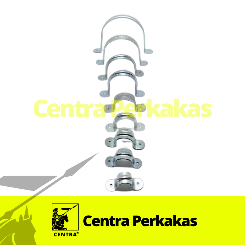 Klem Pipa Plat Plat Seng Besi Klem Omega Galvanis