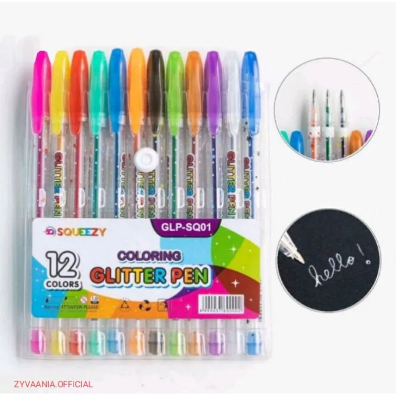 

Pena Pulpen Glitter Squeezy Pen Gel Glitter