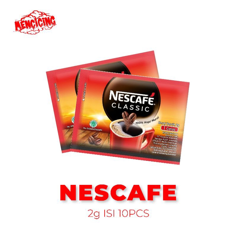 

Kopi Nescafe Classic Robusta Original 3in1 / Kopi Nescafe Mencicing 1renceng