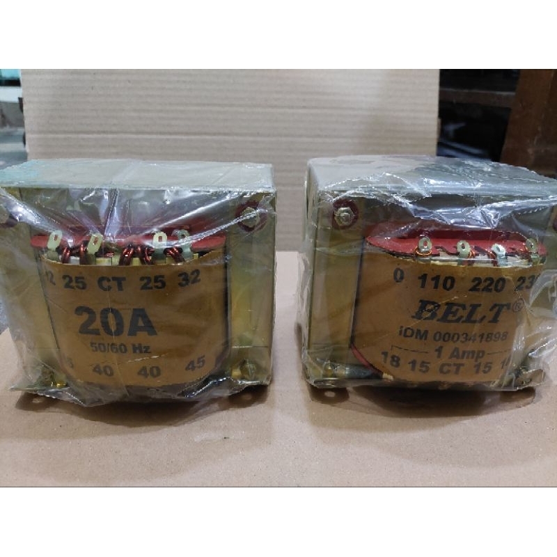 Trafo Daya 20  Ampere CT Merk BELT ( Teg. Max 45 Volt )