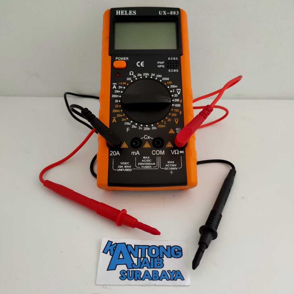 Multitester Heles Digital UX 883 Avometer Digital Heles UX 883 Multimeter Digital Alat Pengukur Arus