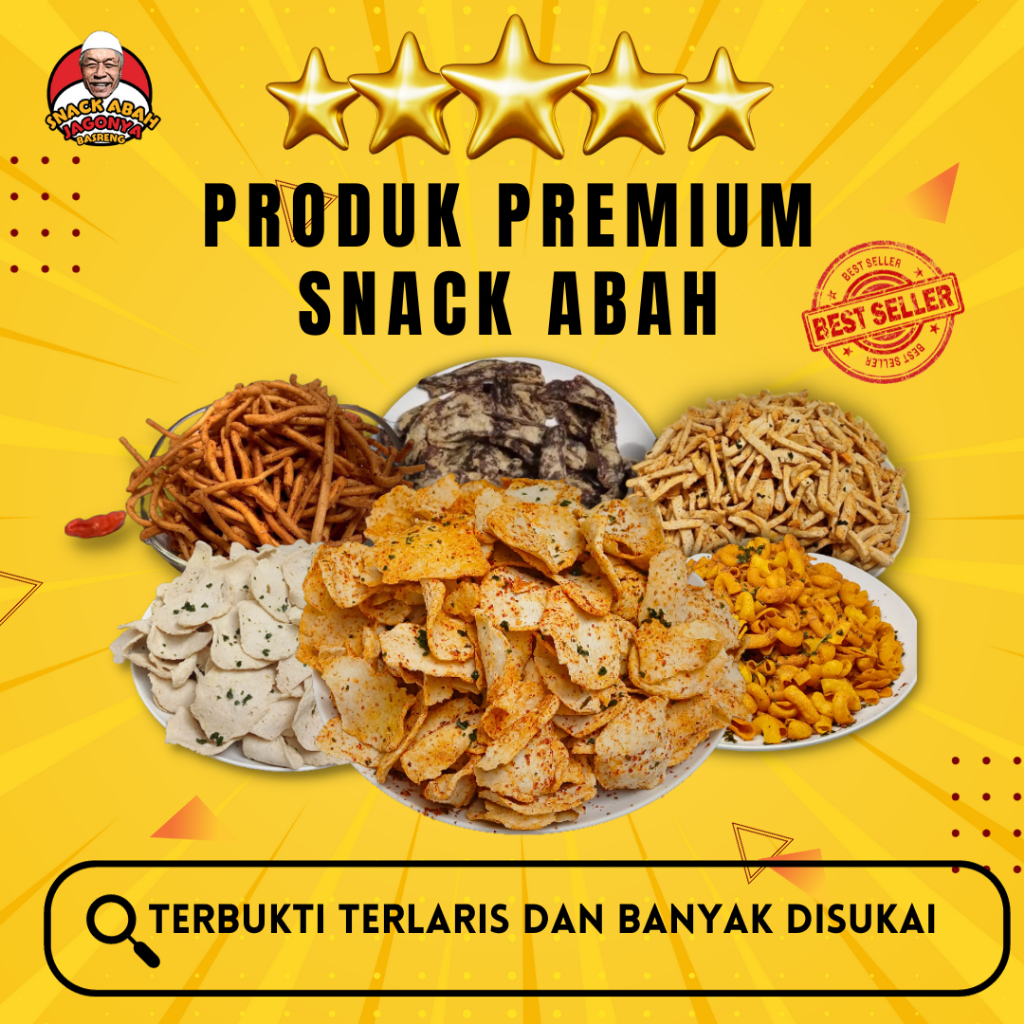 

Snack Abah Kemasan 250 Gram Basreng Makaroni Sale Pisang Mie Sistik Keripik Basreng Pedas Daun Jeruk