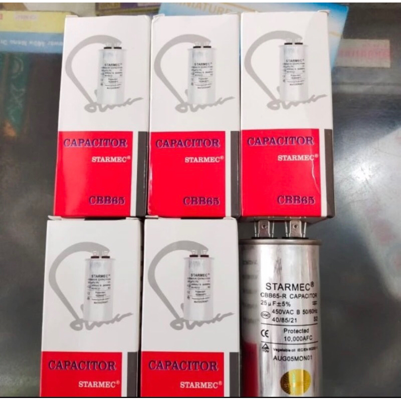 Capasitor Kapasitor AC 25uf mikro 450VAC STARMEC