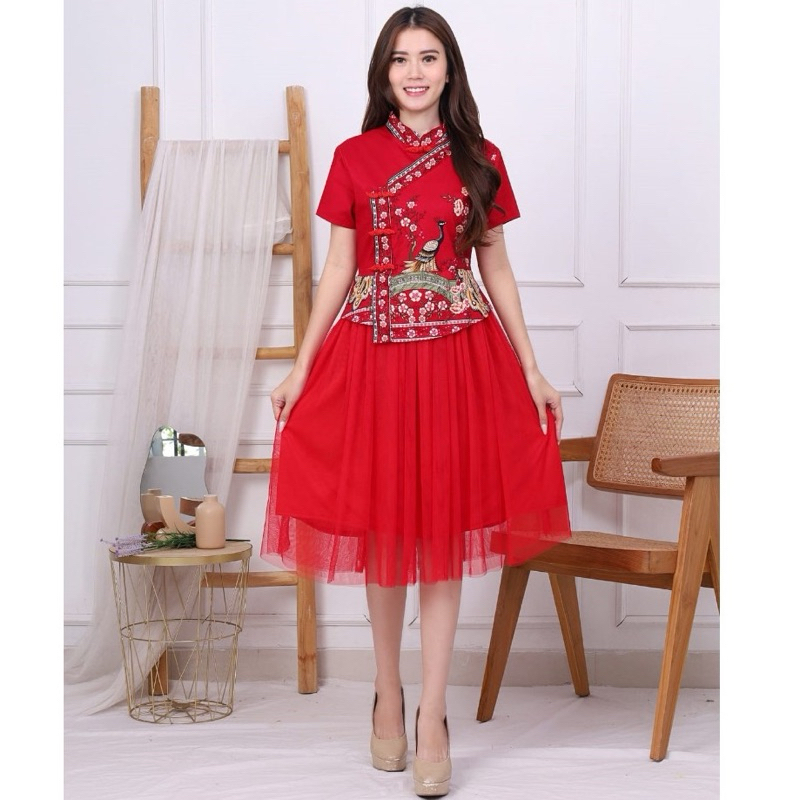Dress Batik Cheongsam - Dress CNY