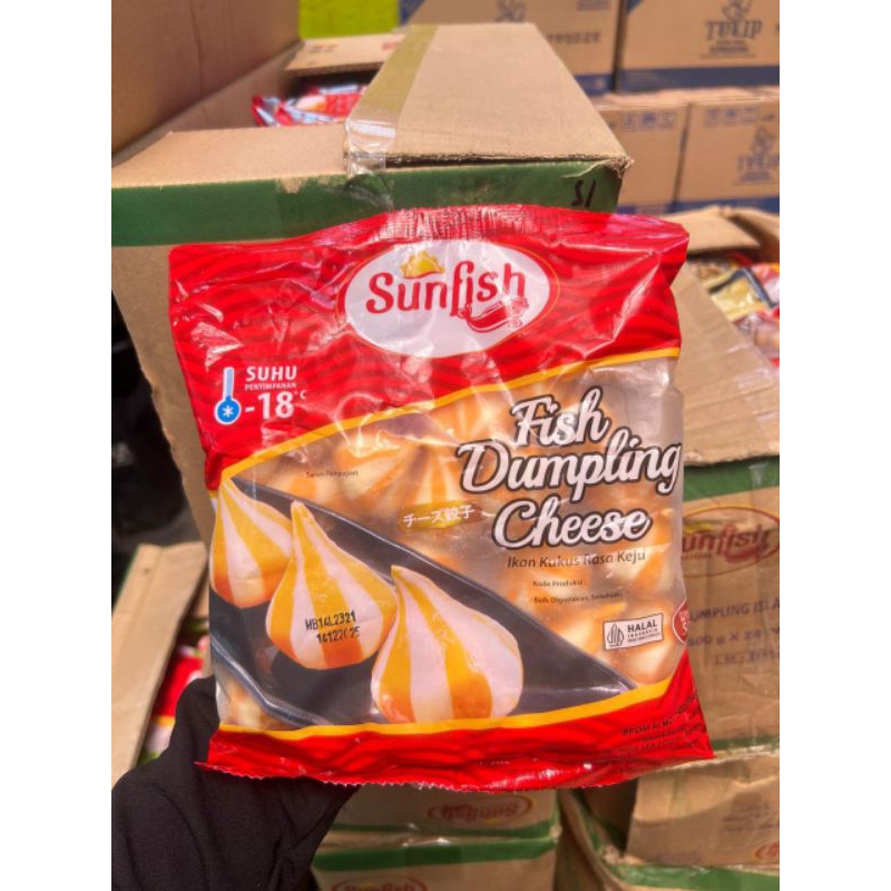 

Sunfish Dumpling cheese 500 gr / ikan kukus rasa keju