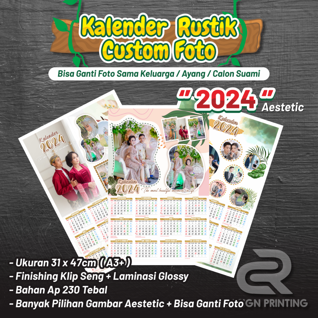 

KALENDER 2024 RUSTIK // KALENDER 2024 AESTETIK // KALENDER 2024 CUSTOM FOTO