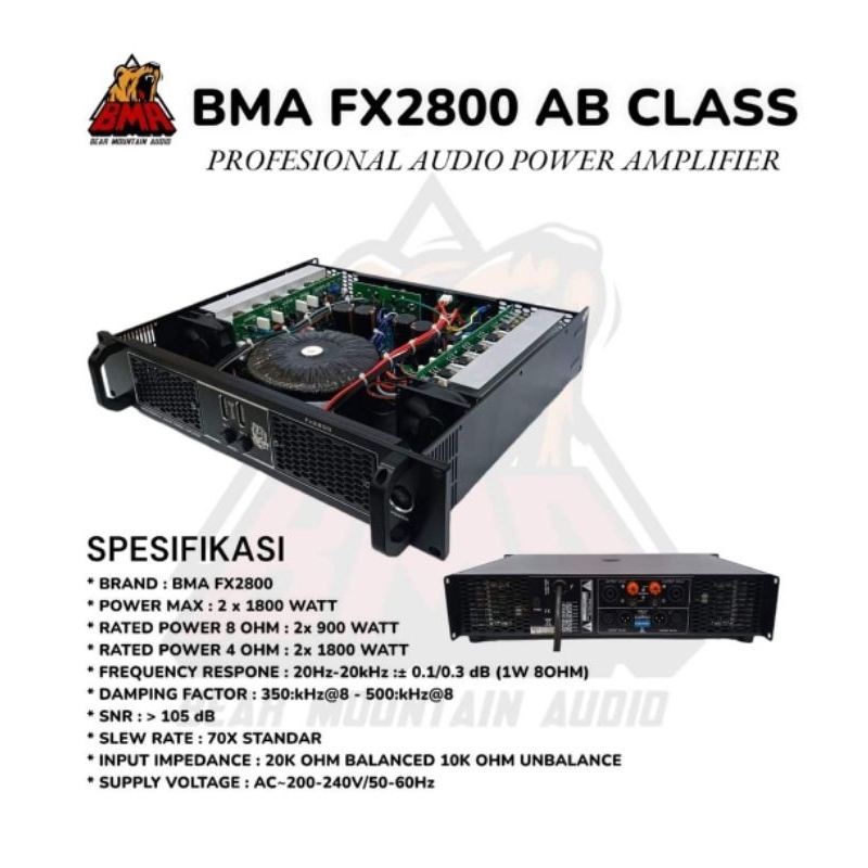 Power BMA FX2800 Class AB