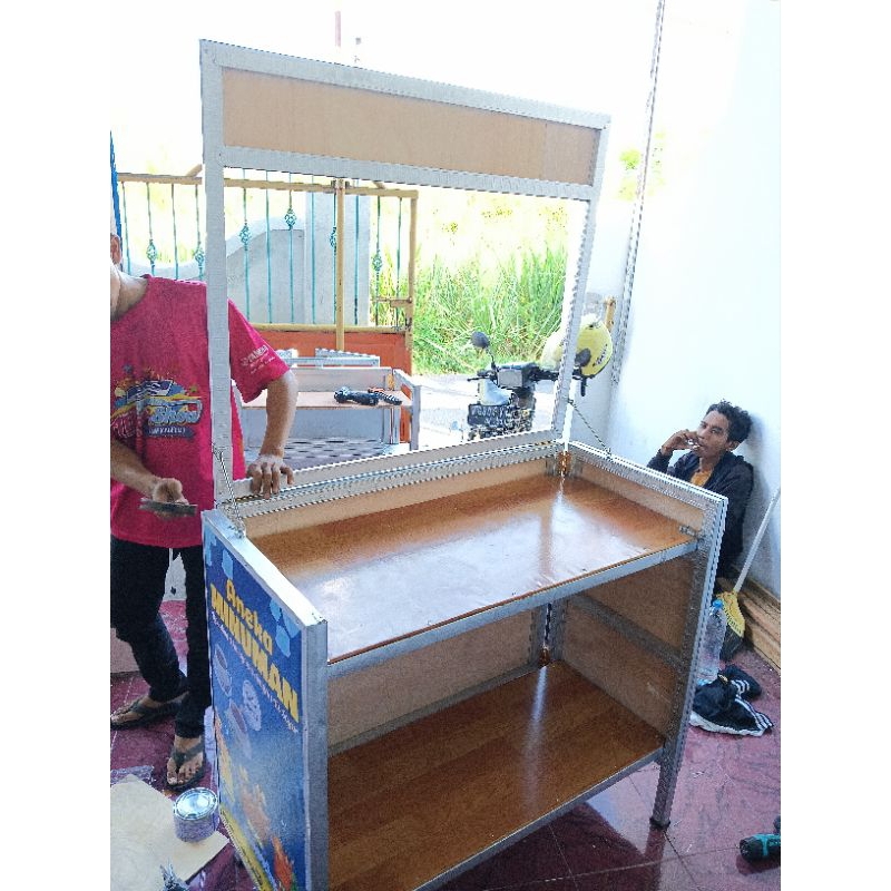 rombong portable/ rombong lipat / meja lipat