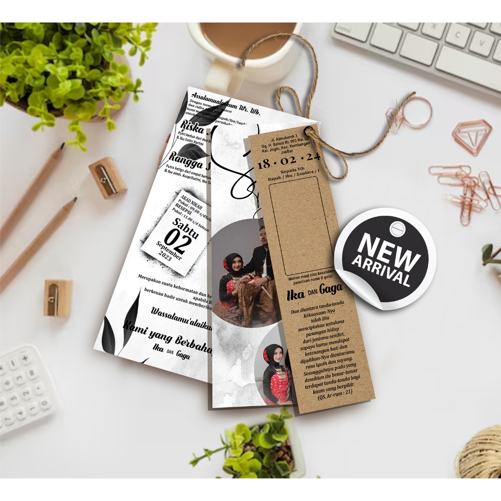 

Undangan I Pernikahan I Khitanan I Tali rami I Hangtag I Unik I Modern I 2025 I Plastik I Murah I