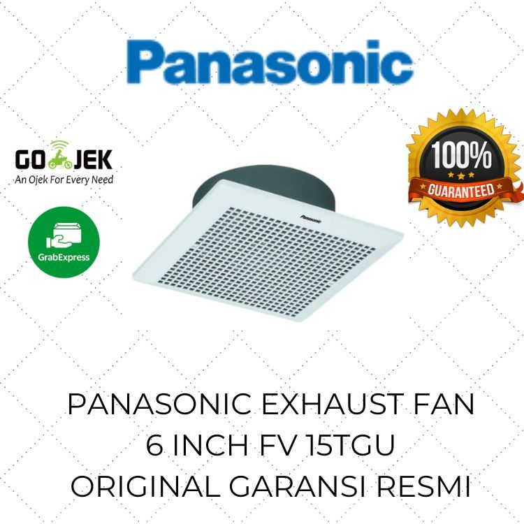 Panasonic Ceiling Exhaust Fan Plafon 6 inch FV 15TGU / Hexos Heksos Kecil Murah / Kipas Angin Hisap 