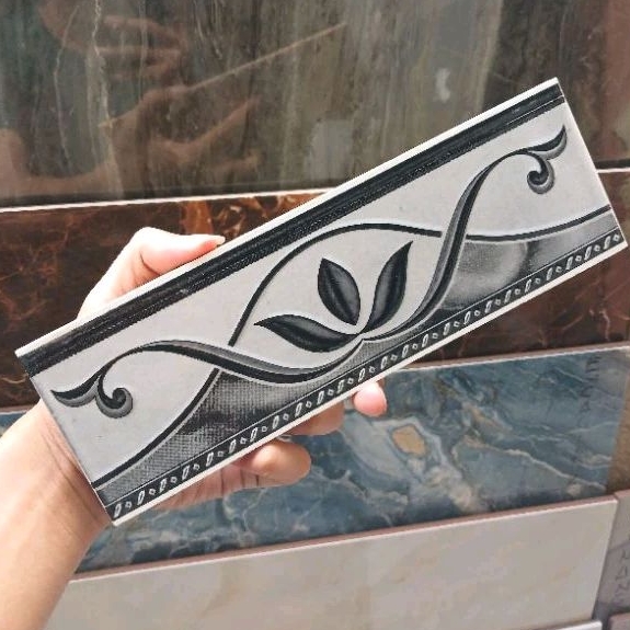 list keramik 8x25 lis keramik dinding 8x25 grandis grey