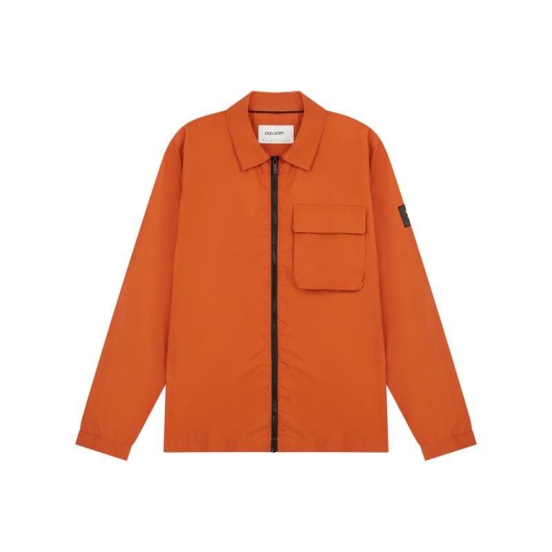 Lyle and Scott Pocket Overshirt Jacket Orange Original