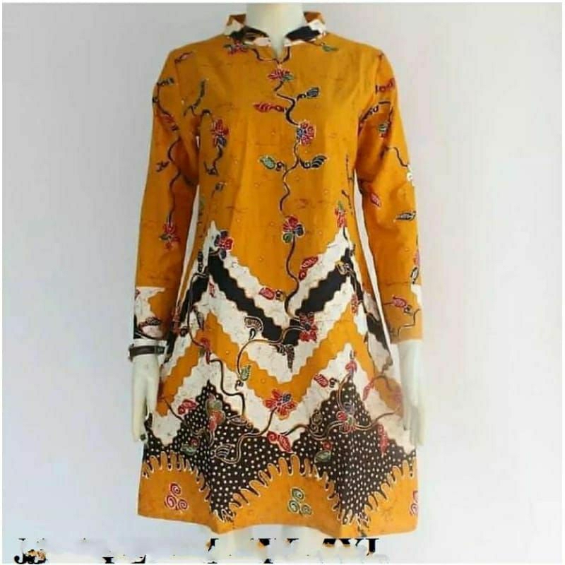 ATASAN BATIK WANITA MODERN KEKINIAN TERBARU - TUNIK BATIK JUMBO PREMIUM KERAH V - FASHION MUSLIM WAN