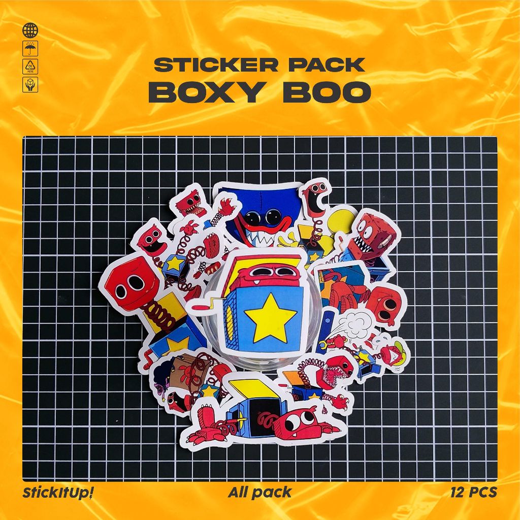 

COD✨ StickItUp Stiker Pack Motif Kartun Boxy Boo Colorfull Lucu Keren Untuk Koper Laptop Skateboard