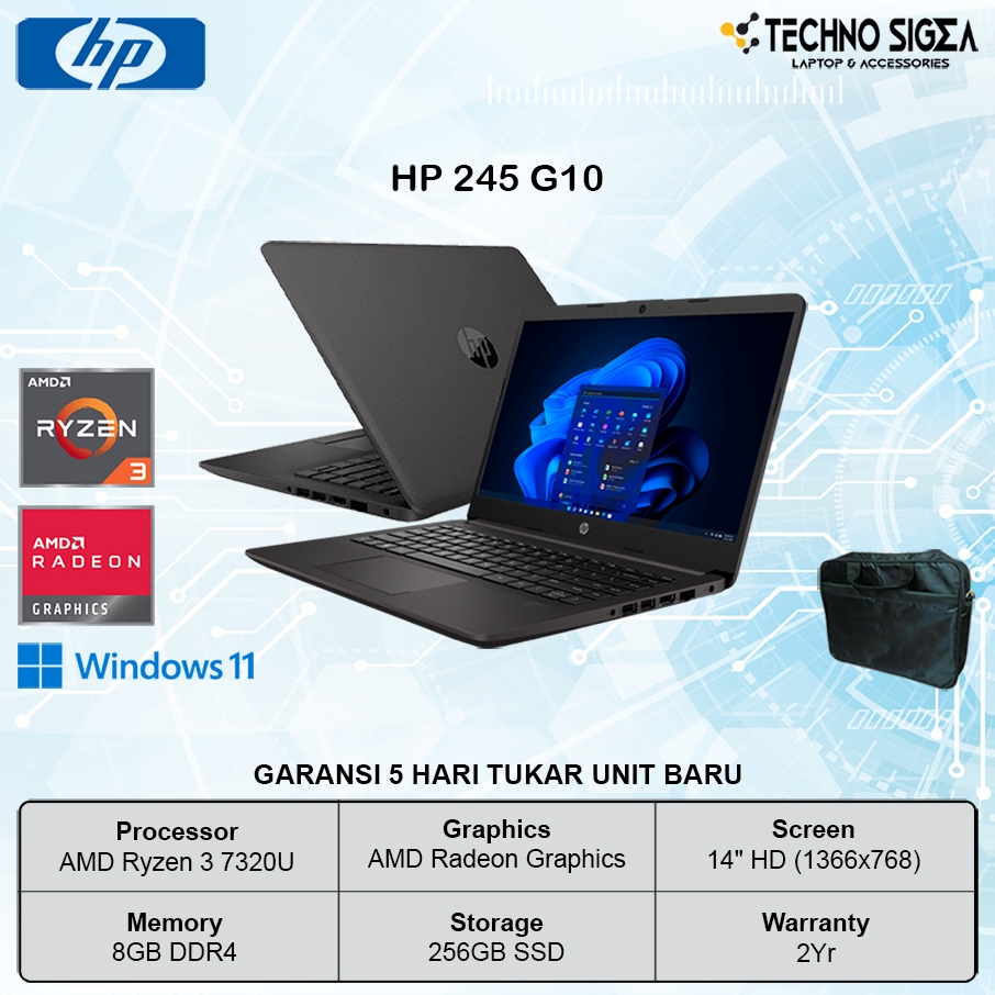 HP 245 G10 Ryzen 3 7320 8GB 256GB 14.0 Slim