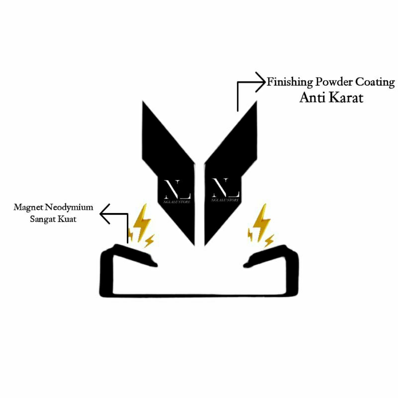 Bracket Dudukan Plat Nomer Magnet Motor Honda BEAT Universal