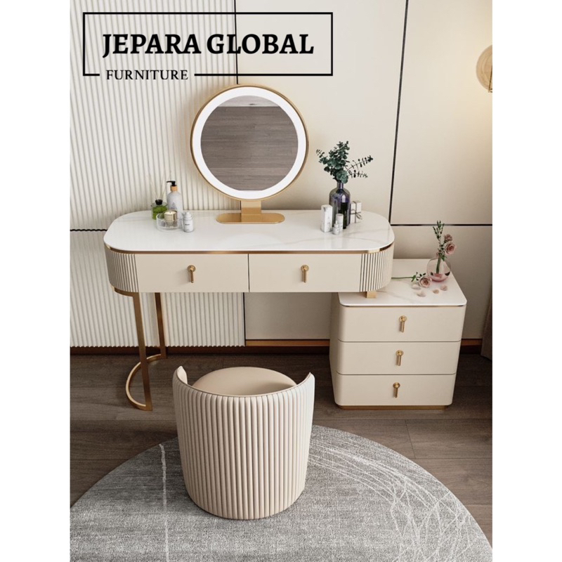 Meja Rias LED touchscreen modern - meja rias marmer import - meja rias salur duco terbaru - meja ria