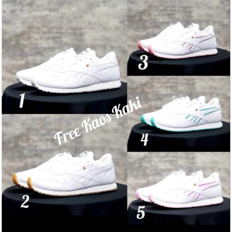 REEBOK CLASSIC LEATHER WHITE SIZE 36 - 40 SEPATU SNEAKERS WANITA PUTIH TOSCA