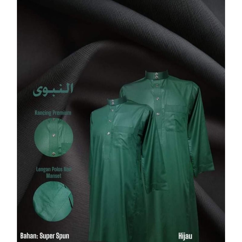 jubah annabawi kancing premium style haromain