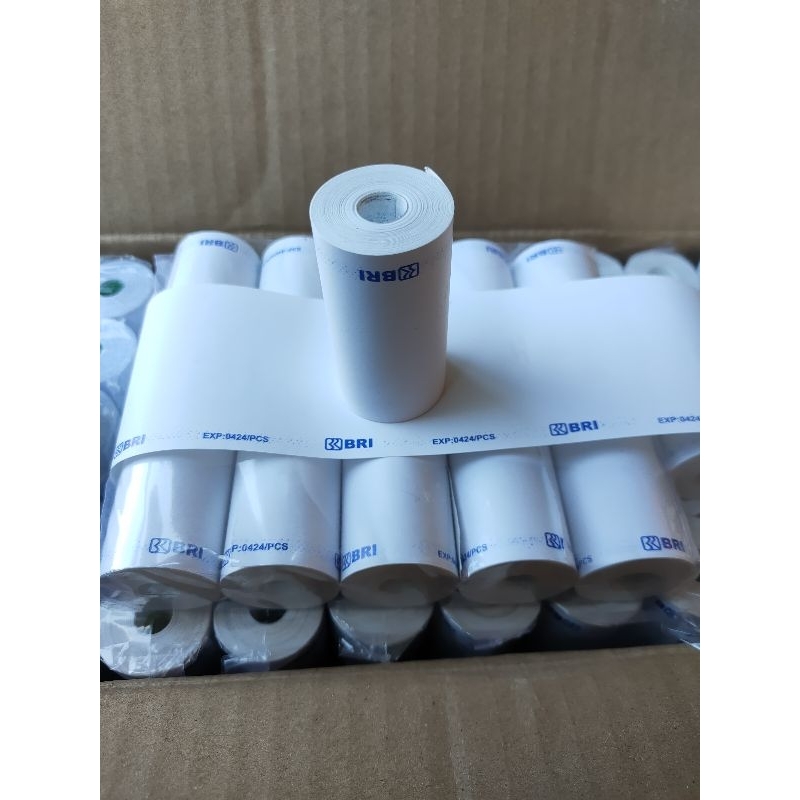 

Kertas Thermal Roll Logo BRI Terbaru 58X30|57X30 Isi 10Roll Agen Brilink