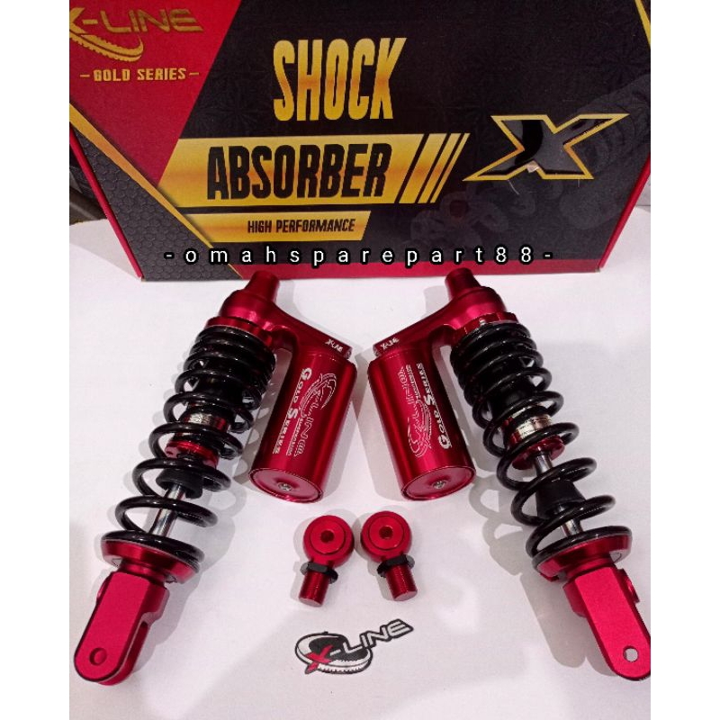 shock aerox tabung atas 305mm xline black red