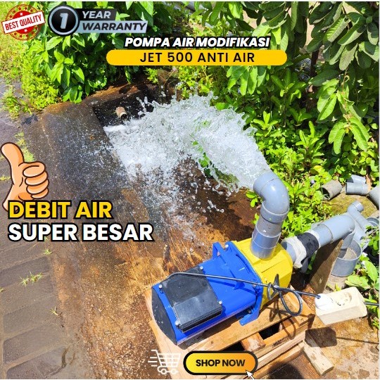 Mesin pompa air jet 500 ANTI AIR siap kirim pipa 2 dim kapasitas besar cocok untuk sirkulasi kolam i