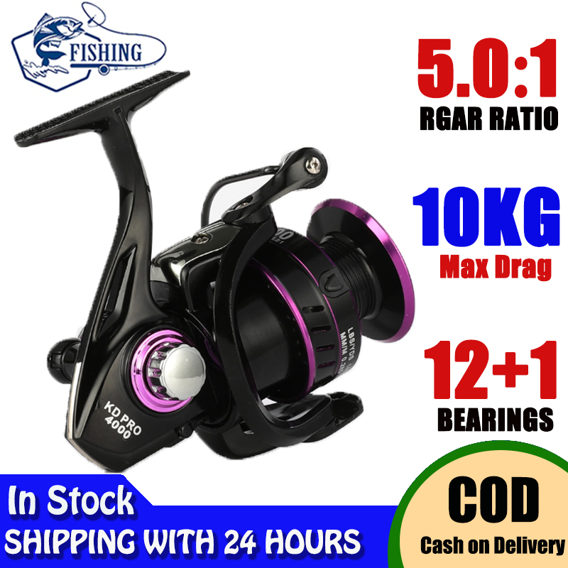 【Indonesian Spot】Reel Pancing Power Handle Fishing Reel Eve Grip KD 1000 2000 3000 4000 5000 6000 Pa