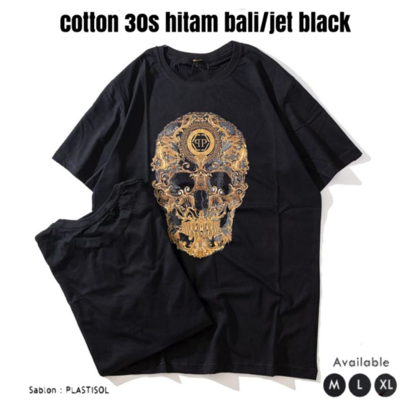 KAOS BRAND ORIGINAL PHILIPP PLEIN UNISEX PRIA WANITA BAHAN KATUN COMBED 30S