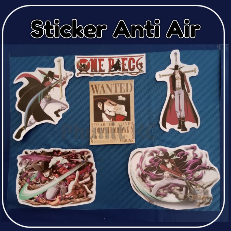 

paket stiker murah one piece mihawk shicibukai