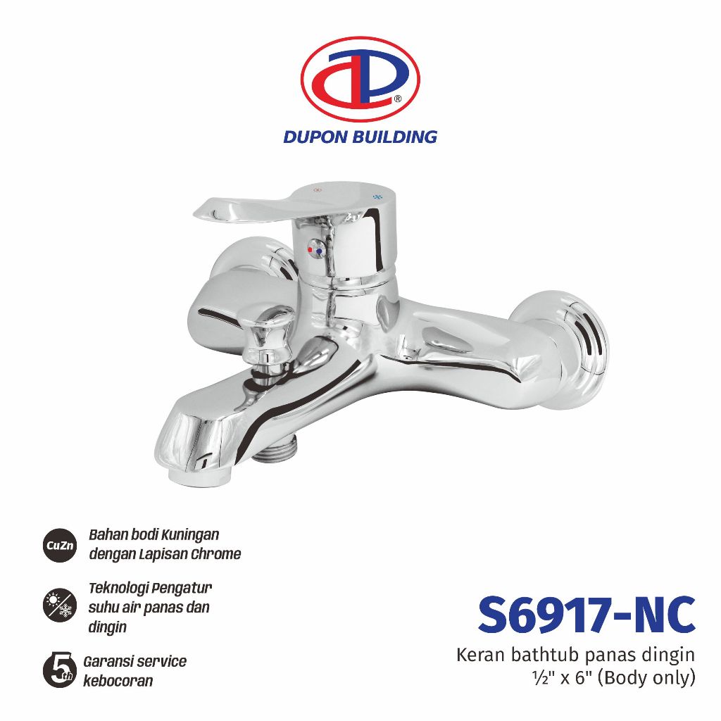 DUPON Kran Bathub Panas Dingin / Bathub Shower Mixer S6917-NC