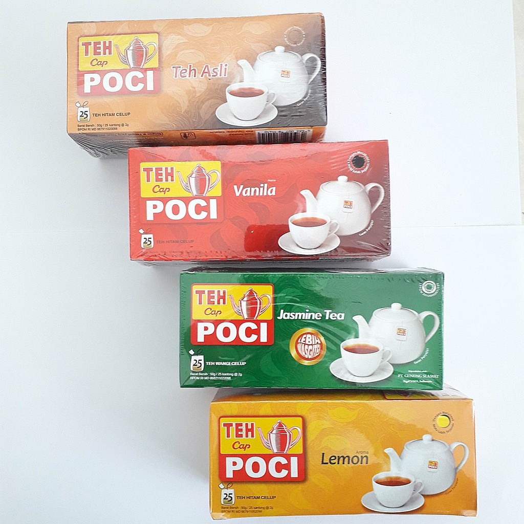 

TEH CAP POCI CELUP ASLI MELATI VANILLA & TEH CELUP CAP BOTOL AROMA MELATI /Teh Hijau Isi 25 Kantong