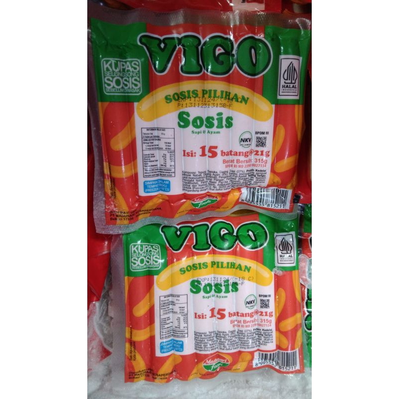 

Vigo sosis sapi dan ayam isi 15