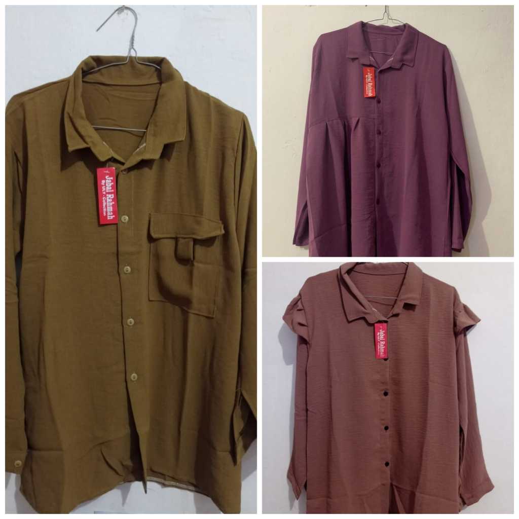 Atasan Blouse Kemeja Baju Wanita Crinkle