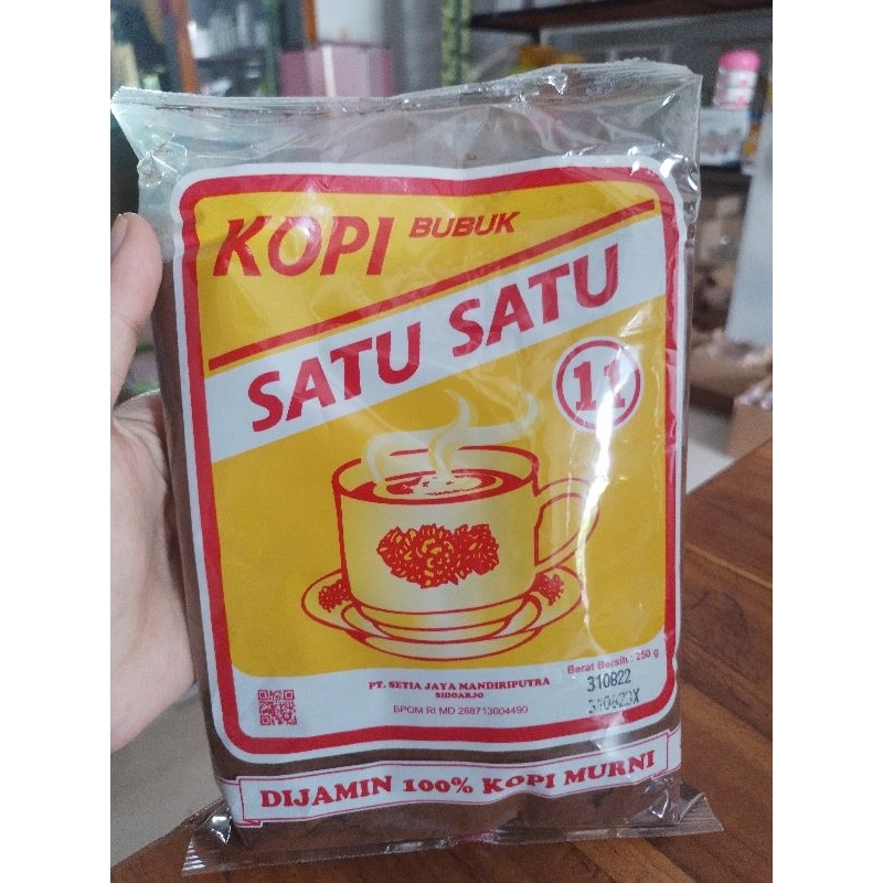 

BUBUK SATU SATU/ KOPI SATUSATU/BUBUK 250GRAM