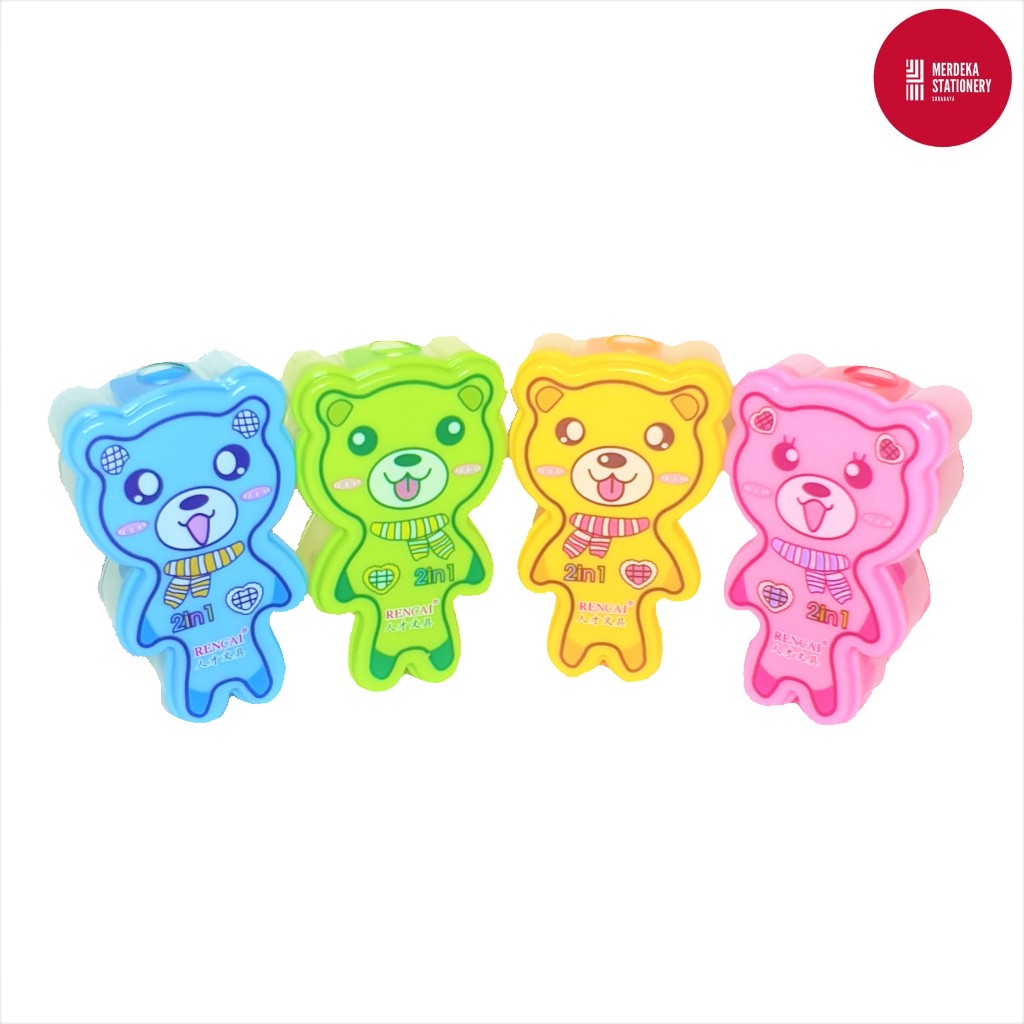 

Rautan/Serutan/Orotan Pensil Cat/Kucing Sharpener+Penghapus RC-8023