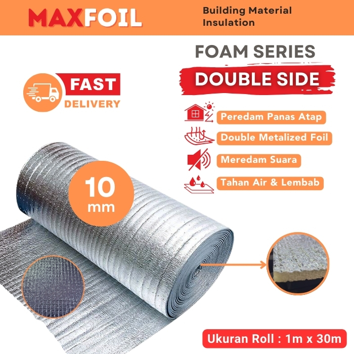 Terlaris Alumunium Foil Foam MT 10 mm Double Side - Insulasi Atap