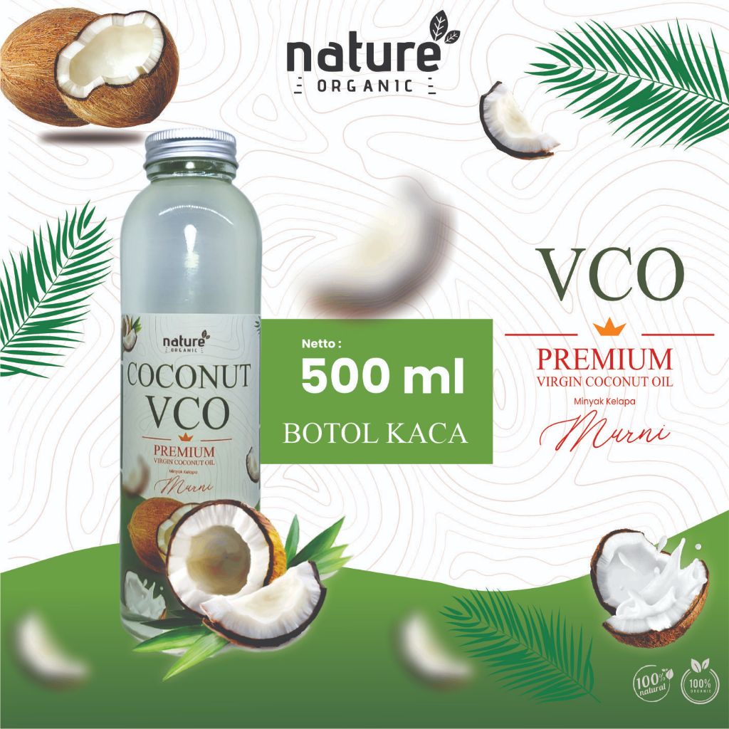 

NATURE ORGANIC BOTOL KACA VCO VIRGIN COCONUT OIL 500 ML | MINYAK KELAPA MURNI MENGATASI PENCERNAAN MENAMBAH DAYA TAHAN TUBUH PRODUK HERBAL ALAMI 100% ASLI DAN ORIGINAL BISA UNTUK BAYI ANAK DEWASA REMAJA IBU HAMIL MANULA