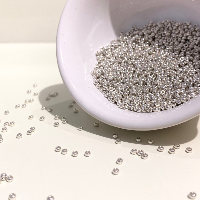 Manik-manik Glossy Silver MIYUKI DURACOAT GALVANIZED 11/o | Mote Jepang 10gr
