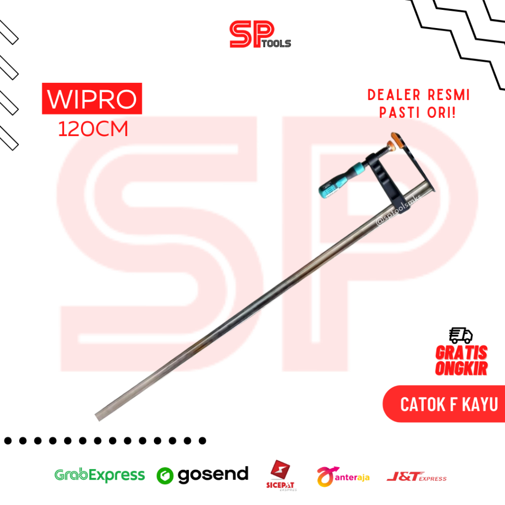 CATOK F KAYU KLEM CLAMP JEPIT KAYU MODEL F HEAVY DUTY WIPRO 120CM