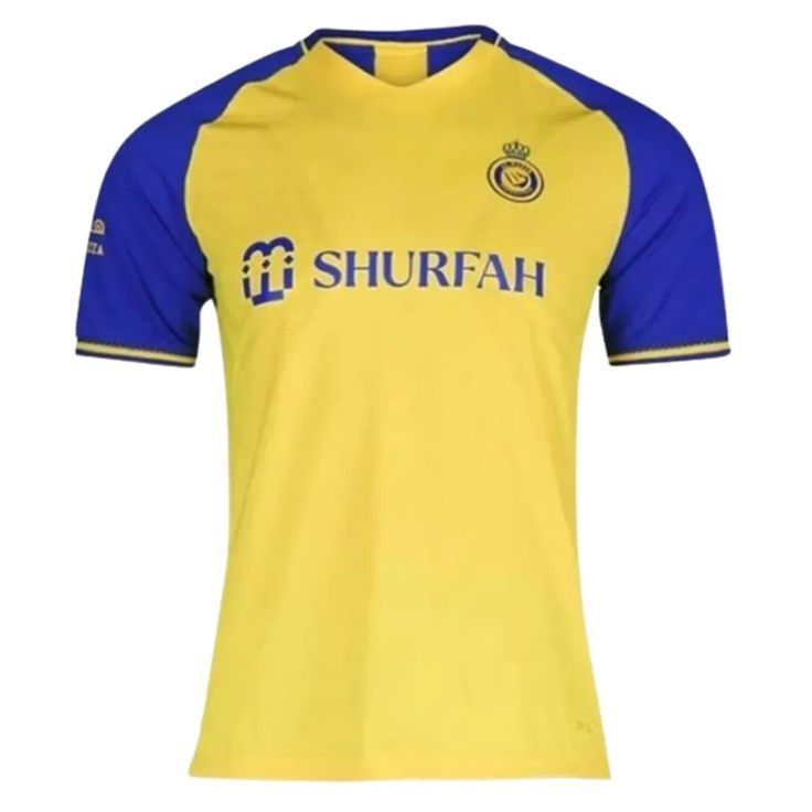 JERSEY BOLA AL NASSR HOME KUNING BIRU 2022/2023 GRD ORIGINAL / BAJU BOLA / SERAGAM SEPAK BOLA / KAOS