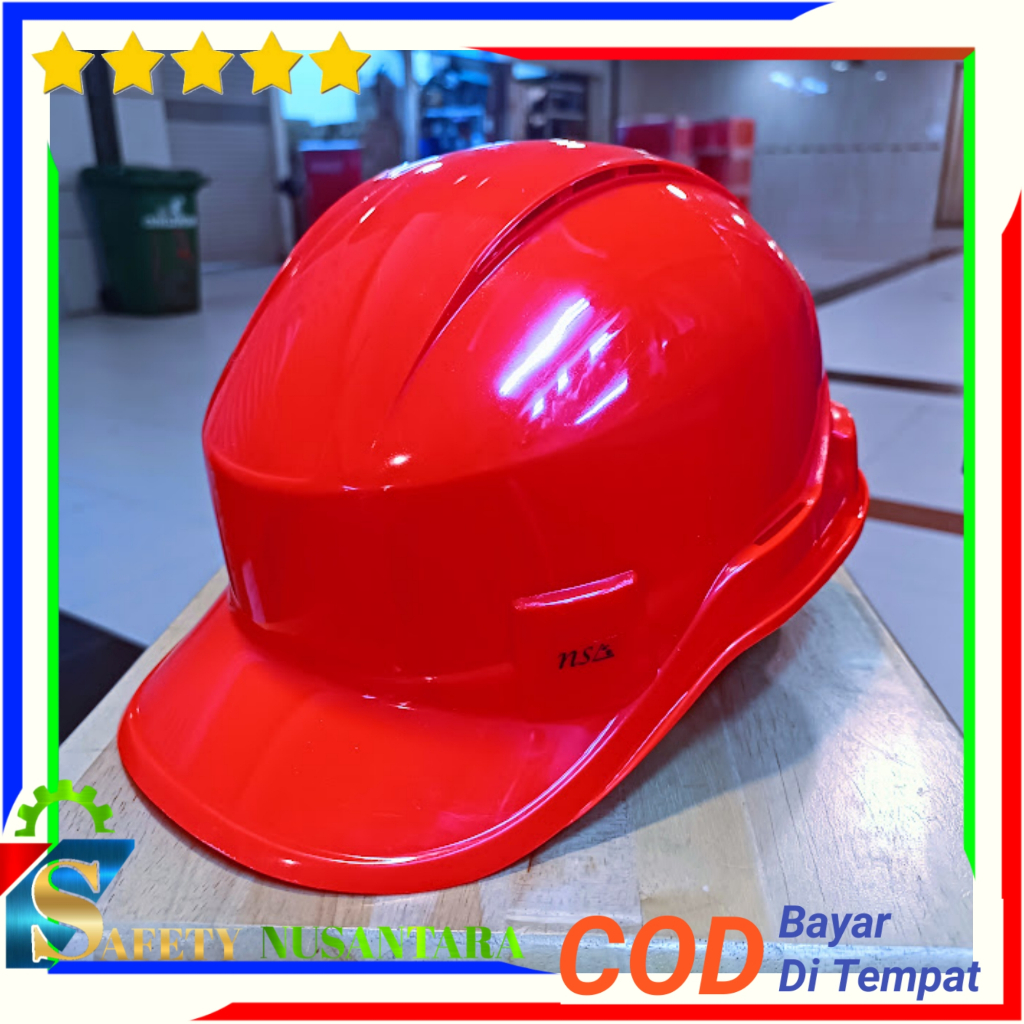 Helm Safety Proyek Nsa Ventilasi Fastrack Safety Helmet Vented Model Topi Warna Merah