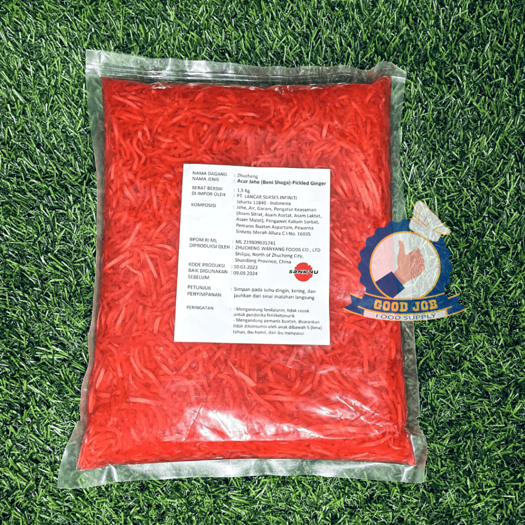 

BENI SHOGA Acar Jahe Asin 1 Kg Halal / Benisoga Import Benishoga Bukann Gary/Gari Pink