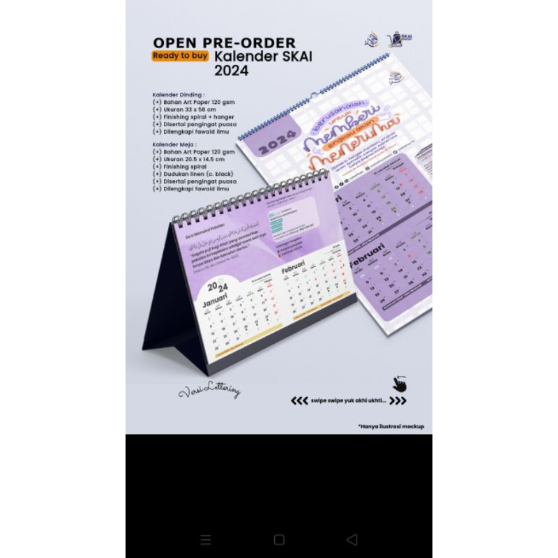 

KALENDER 2024 versi lettering