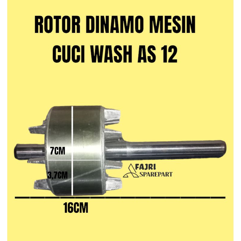 Rotor dinamo mesin cuci wash as 12mm