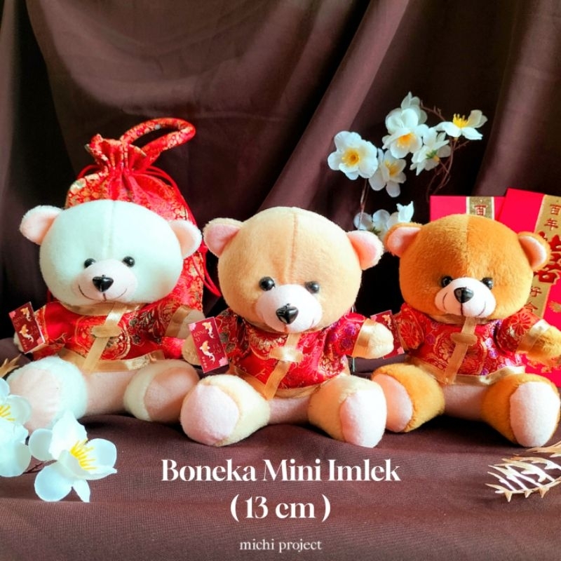 ( READY STOCK ) BONEKA BEAR MINI IMLEK 13 CM BONEKA LUCU IMLEK BONEKA HAMPERS IMLEK