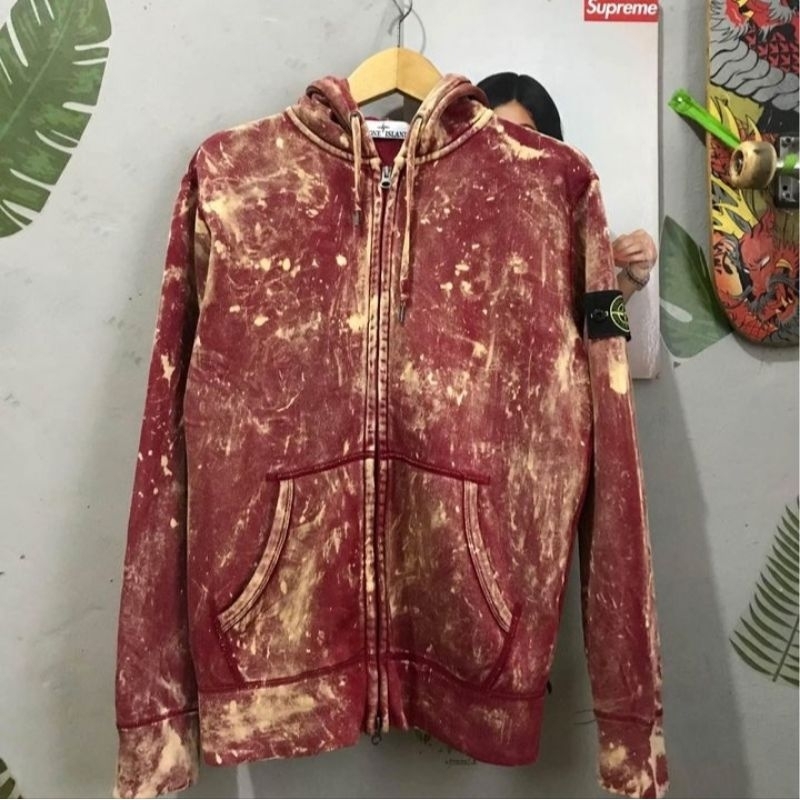 stone island Hoodie Zipper tiedie