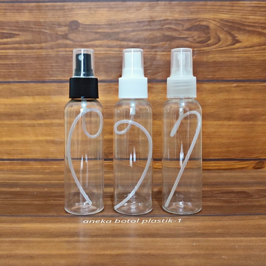Botol Spray 100ml Plastik Bening Pet Tebal / Botol Spray 100ml