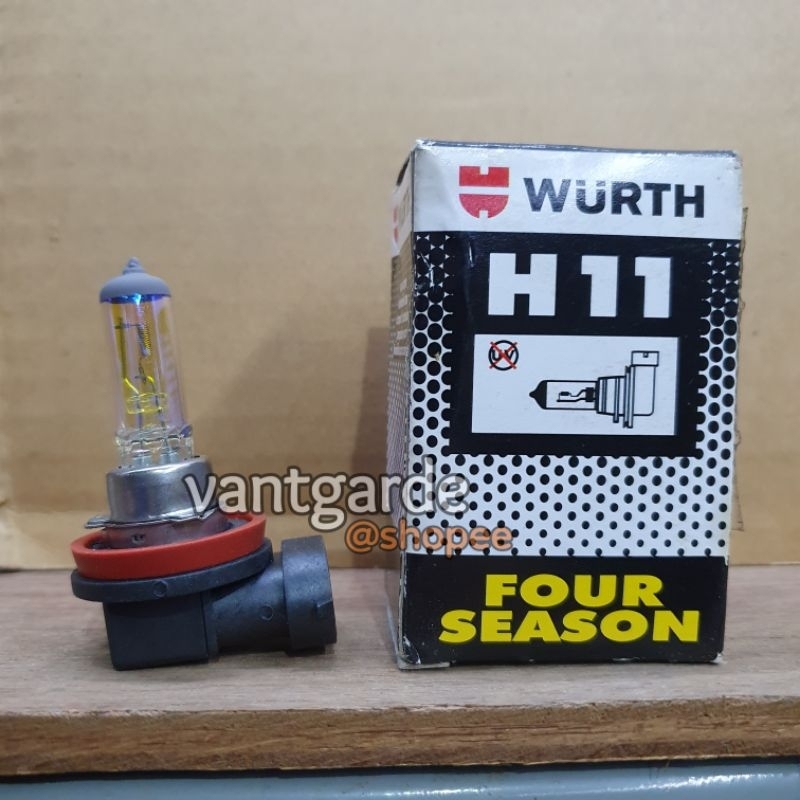 Bohlam Wurth Wuerth H11 12V 55W 100W Four Season ORIGINAL [No COD]