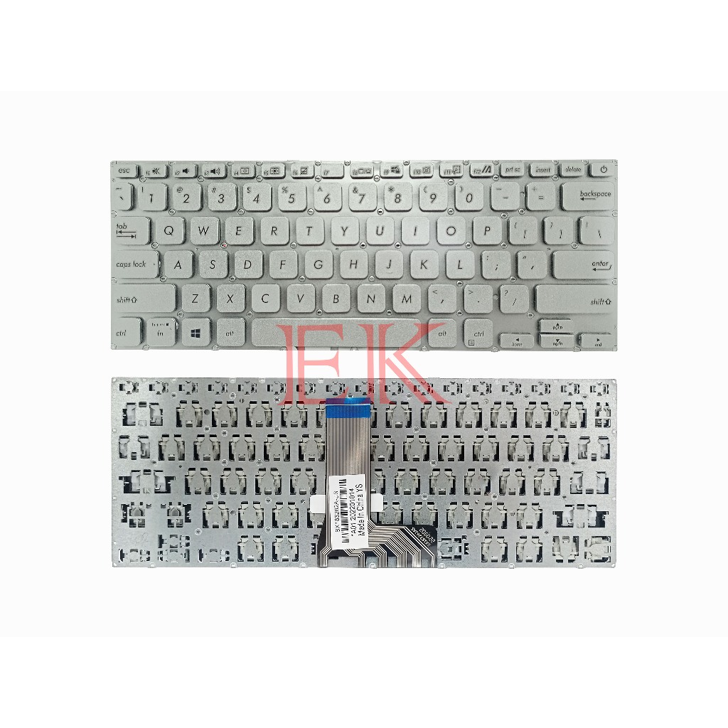 Keyboard Laptop Asus A409 X409 P1410 A409MA A409J A409JA A409JB A409JP A409U Series Silver No Backli